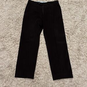 ISAIA Napoli Gianluca Men's Trousers Pants Cotton Brown Black Stripe 36